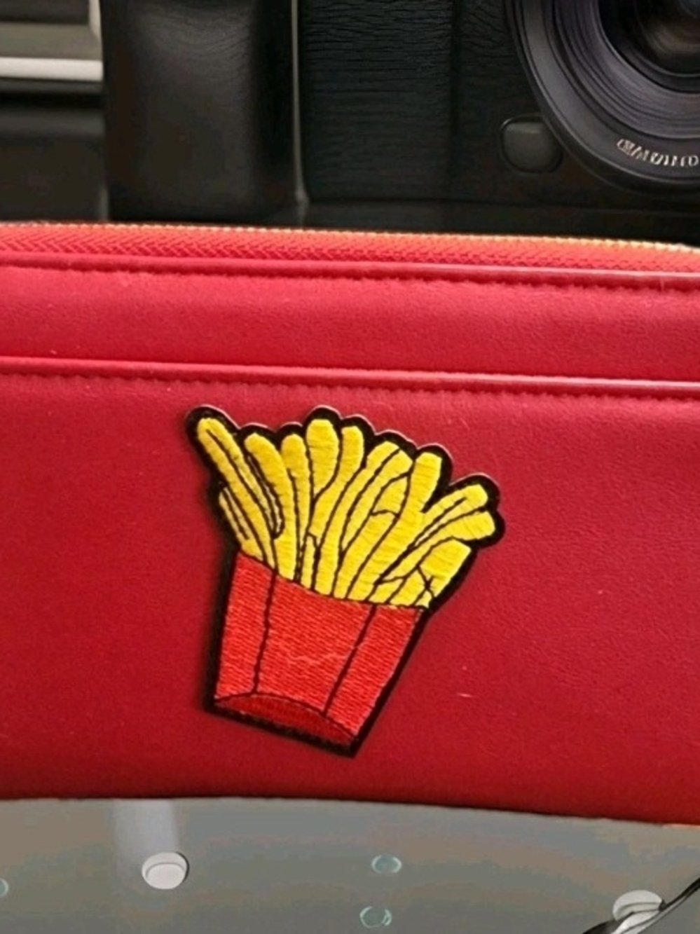 Red French Fries Patch Clutch Wallet - Brand